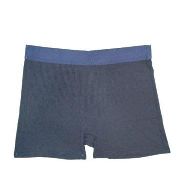 Imagem de Cueca Boxer Masculina Clamar Canelada - 1135, G, Marinho
