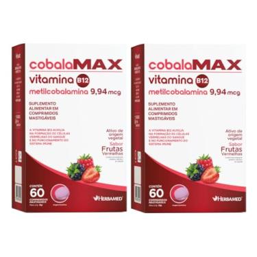 Imagem de Kit 2 Vit. B12 Metilcobalamina 60 Comp Mastigável