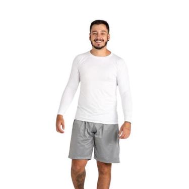 Imagem de Camisa Térmica Manga Longa Proteção UV Segunda Pele Malha Fria Unissex