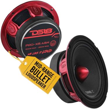 Imagem de Alto-falante DS18 PRO-X6.4BM 6,5 Midrange 250W rms - Vermelho