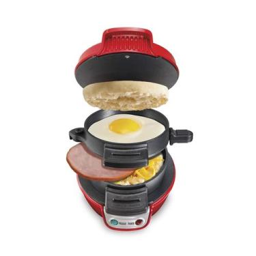 Imagem de Sanduicheira Hamilton Beach Red (25476) - Ideal para Café da Manhã
