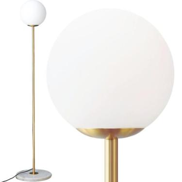 Imagem de Luminária Poste Piso 169Cm Jabuticaba Dourada Mármore Globo - GIMPO