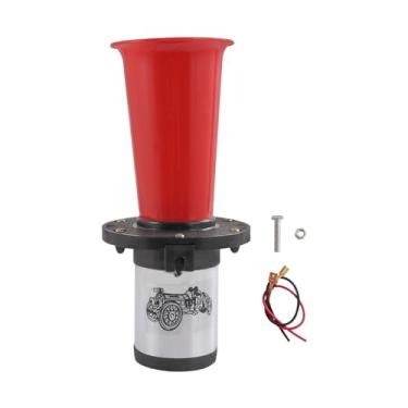 Imagem de JDMSPEED Novo estilo vintage antigo Ahooga vermelho para buzina de carro de moda antiga de 12 volts Hot Rod Klaxon