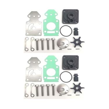 Imagem de Kit de reparo de impulsor de bomba de água para YM OEM com caixa 63V-W0078-02-00 63V-44301-00 63V-W0078-02-00 peças de reconstrução (2 conjuntos)