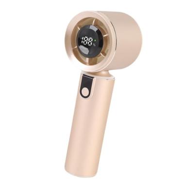 Imagem de Poderoso Ventilador Portátil Portátil, fã de Bolso Recarregável de Ligas de Liga de Alumínio Com Luzes de Ambiente, Baixo Ruído de Ventilador Pessoal Elegante Leve para Viajar,