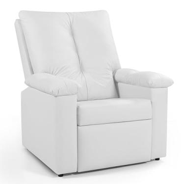 Imagem de Poltrona Lisboa Reclinável Papai 3 Posições Estética Corino Confort Plus (BRANCO)