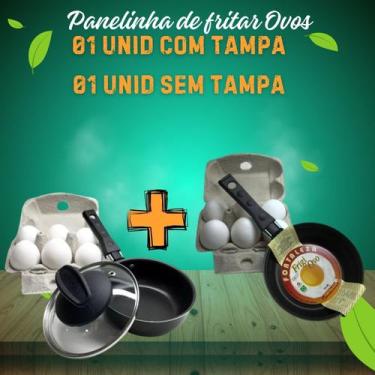Imagem de Fritadeira de ovos 01 unid com tampa 01 unid sem tampa, cor preto - FO