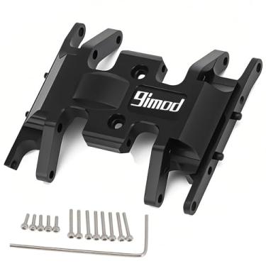 Imagem de 9imod RC Skid Plate Aluminum Chassis Accessories, Transmissions Center Gearbox Protective Plate for 1/24 RC Crawler SCX24 Gladiator Bronco C10 JLU Deadbolt Upgrades Parts (Black)