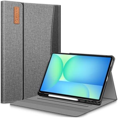 Imagem de Fintie Capa para Samsung Galaxy Tab S10 FE Plus 13,1 polegadas modelo 2025 (SM-X620/X626) com suporte de caneta S integrado, carteira de vários ângulos com bolso hibernar/despertar automático (cinza)