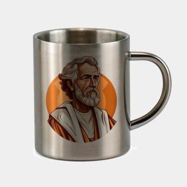 Imagem de Caneca de Inox Premium Prateada 400ml Santo Sao Jose Igreja Catolica 5