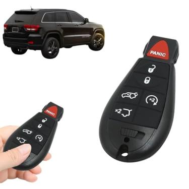 Imagem de Boxonly Controle remoto de entrada sem chave de substituição compatível com Dodge 6 botões M3N5WY783X 433 MHz ID46 Chip semiinteligente (J421) para Jeep Grand Cherokee (2008-2013) e Jeep Commander