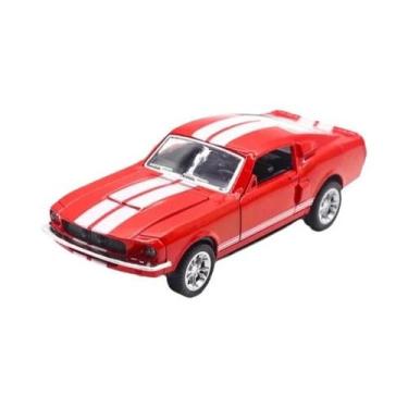 Imagem de Azul 1967 Ford Shelby Mustang GT500 Escala 1:32 Modelo Fundido Carro D