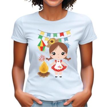 Imagem de Tshirts festa junina babylook feminina camiseta arraiá camisa branca e