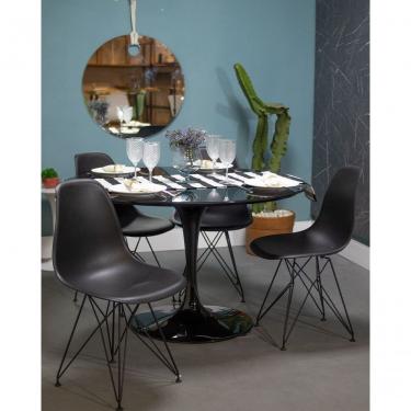 Imagem de Mesa De Jantar Tulipa Saarinen Redonda 70 Cm Preto