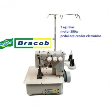 Imagem de Máquina De Costura Galoneira 3 Agulhas Portátil Branco 110v