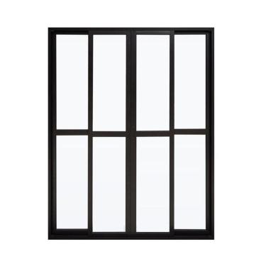 Imagem de Porta De Alumínio De Correr 210x200cm 4 Folhas Suprema Preto
