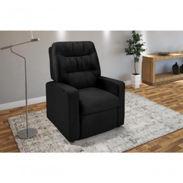 Imagem de Poltrona Reclinável Paris Papai Mamãe Amamentação Suede Preto 381