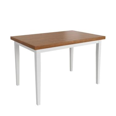 Imagem de Mesa Colors Em Madeira Maciça Retangular 4 Lugares - 120 X 80cm Branco