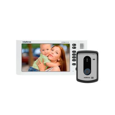 Imagem de Kit Videoporteiro Intelbras Iv 7010 Hf Hd Branco Interfone Com Câmera Hd