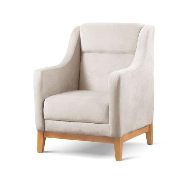 Imagem de Poltrona Encosto Alto Para Sala áquila linho Nude 100