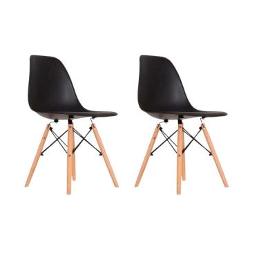 Imagem de Conjunto 2 Cadeiras Eames Eiffel Dkr Movescan Preta