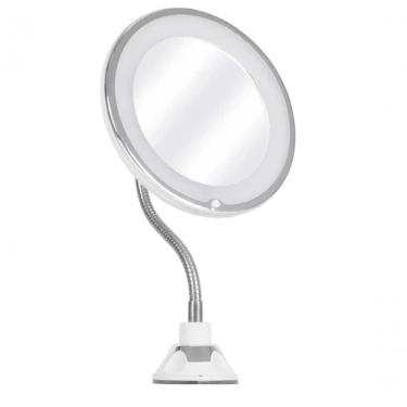Imagem de Espelho De Aumento Com Led Base Flexível 35x18 Cm - Mimo Style - Bh19285