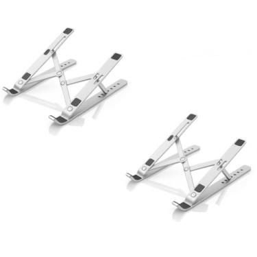 Imagem de Suporte Para Notebook Base Dobrável de Alumínio Ergonômico Ajustável Fino Portátil Com Estojo