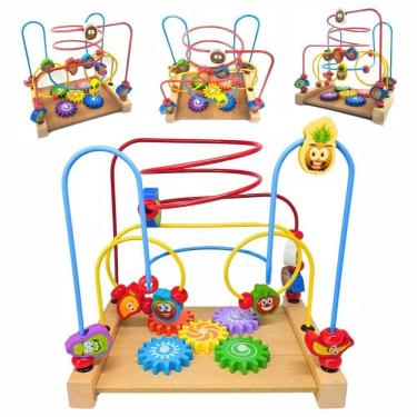 Imagem de Brinquedo Aramado Montanha Russa Montessoriano Engrenagem Colorido