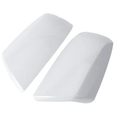 Imagem de Rldym Tampa do espelho retrovisor, lado esquerdo e direito do passageiro 87945-0C020 para Toyota Tundra Sequoia 2007-2021, capa de substituição da tampa do espelho 879150C040, 879450C020, branca, 1