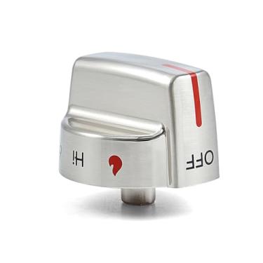 Imagem de atgestore Puxador de fogão de aço inoxidável A067503 Kip 5R92 de substituição para peças de fogão a gás Frigidaire 5304509064 5304509929 Frigidaire puxadores de controle de fogão FGGF3036TFA