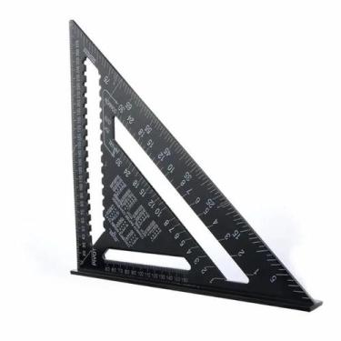 Imagem de Régua De Ângulo Triangular De Liga De Alumínio De 12 Polegadas Transfe