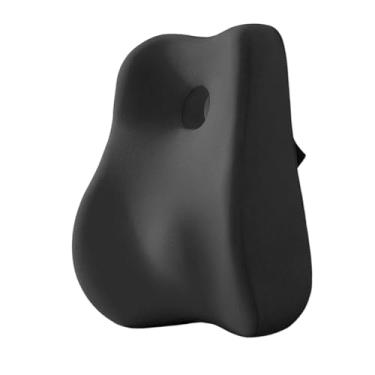Imagem de predolo Almofada de apoio lombar para cadeira de escritório, portátil, ergonômica, macia, espuma de memória, para sofá de viagem, poltrona reclinável de, Preto