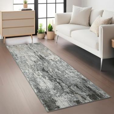 Imagem de COZYLOOM Tapetes de corredor laváveis 5 x 15 estreitos modernos abstratos tapetes de corredor, tapete antiderrapante antiderrapante ultrafino para uso interno, tapete dobrável para quarto, lavanderia