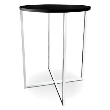 Imagem de Mesa De Canto Alta Gana - Branca/Preta - Genus Móveis, Branco