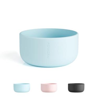 Imagem de POWCAN Bota de silicone para garrafa de água de 737 g, capa protetora antiderrapante e antiruído, não tóxica e resistente a rasgos, protetor de garrafa de água de silicone acessório para proteção