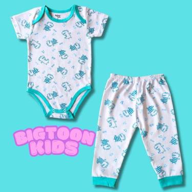 Imagem de Conjunto Body Manga Curta e Calça Malha Estampado Para Bebê - BigToon 