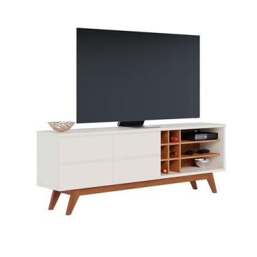 Imagem de Rack Noronha Off White e Freijó 180 cm - Colibri, Off White e Freijó