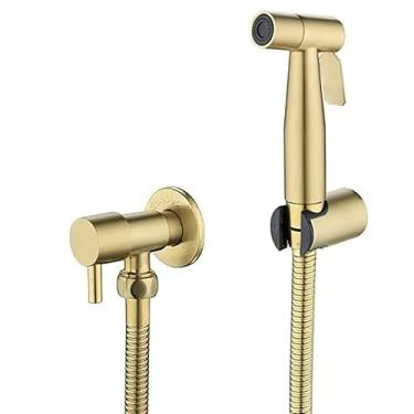 Imagem de Ducha Higiênica 1/4 Volta Luxo Gatilho Inoxidável 304 Dourada Brinovar