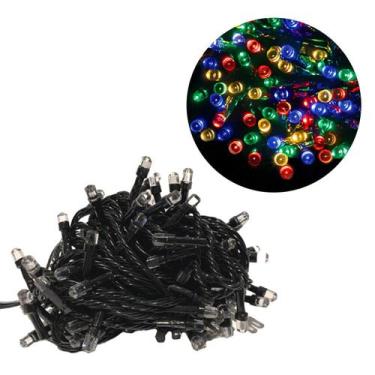 Imagem de Pisca Pisca Cordão 100 Lâmpadas Super Led 10 Metros Preto - Shop Mix