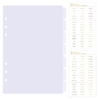 Imagem de DY.2ten Divisores Transparentes para Fichário de 6 Argolas, Divisores de Plástico Resistentes de 7 Abas, Divisor de Índice A5, Divisores de Fichário de 6 Furos, Divisores de Abas d ()