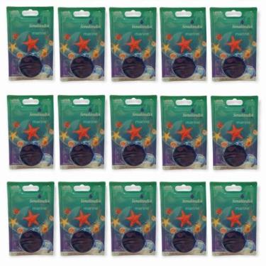 Imagem de 15 Detergente Sanitário Lavanda Marine Cítrico Bloco Pastilha Banheiro