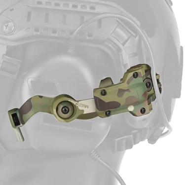 Imagem de Let Me Be Suporte de trilho de fone de ouvido tático de ângulo livre para Earmor M32, adaptador de fone de ouvido M31 no time Wendy M-Lok, Ops-Core Fast ACH adaptador de trilho de arco de capacete
