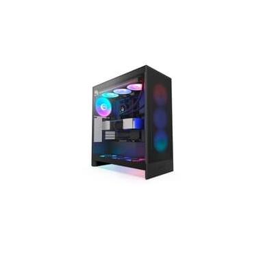 Imagem de Gabinete Gamer NZXT H7 Flow, Mid-Tower, RGB, E-ATX, Lateral em Vidro Temperado, Com 3 Ventoinhas, Preto - CM-H72FB-R1