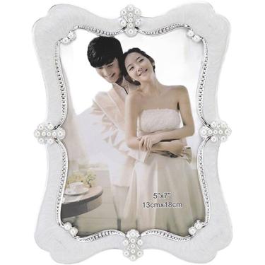 Imagem de Porta Retrato Branco Casamento Festa Decorativo 15x20cm