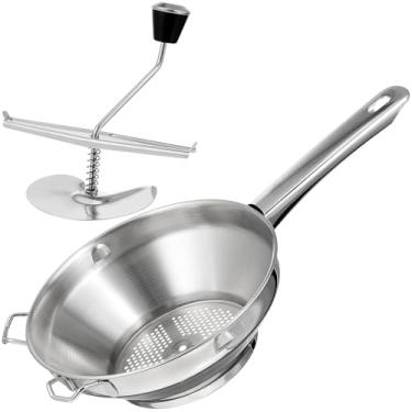 Imagem de UPKOCH 1 Peça Espremedor Manual De Batatas Em Aço Inoxidável, Prensador Rotativo Ergonômico Para Purê Suave, Utensílio Cozinha Ideal Cozinhar Casa