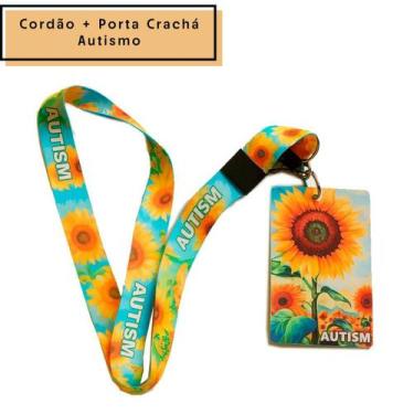 Imagem de Cordao c/ Porta Cracha Cartão Identificação Autismo Autista TEA - Arte