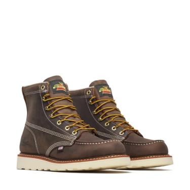 Imagem de Thorogood bota masculina American Heritage 15 cm Moc Toe, calça máxima sem bico de segurança, Trail Crazyhorse, 7.5