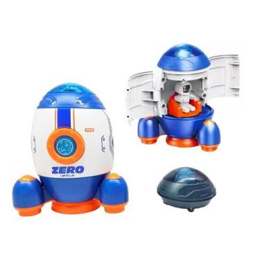 Imagem de Brinquedo Foguete C/ Astronauta Espacial Cápsula Fricção - DM Toys