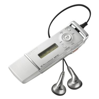 Imagem de Sony Gravador de voz digital ICDU60-512MB com MP3 e dispositivo de armazenamento.