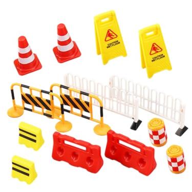 Imagem de Toyvian 14 Peças Cones De Trânsito Brinquedo Mini Barricada Sinais Trânsito Brinquedo Plástico Estrada Sinais Rua Brinquedos Sinal Aviso Amarelo Para Crianças Meninos